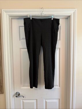 Charcoal Grey Stretch Ponte Ankle Pants